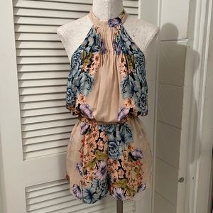 Backless Floral Romper